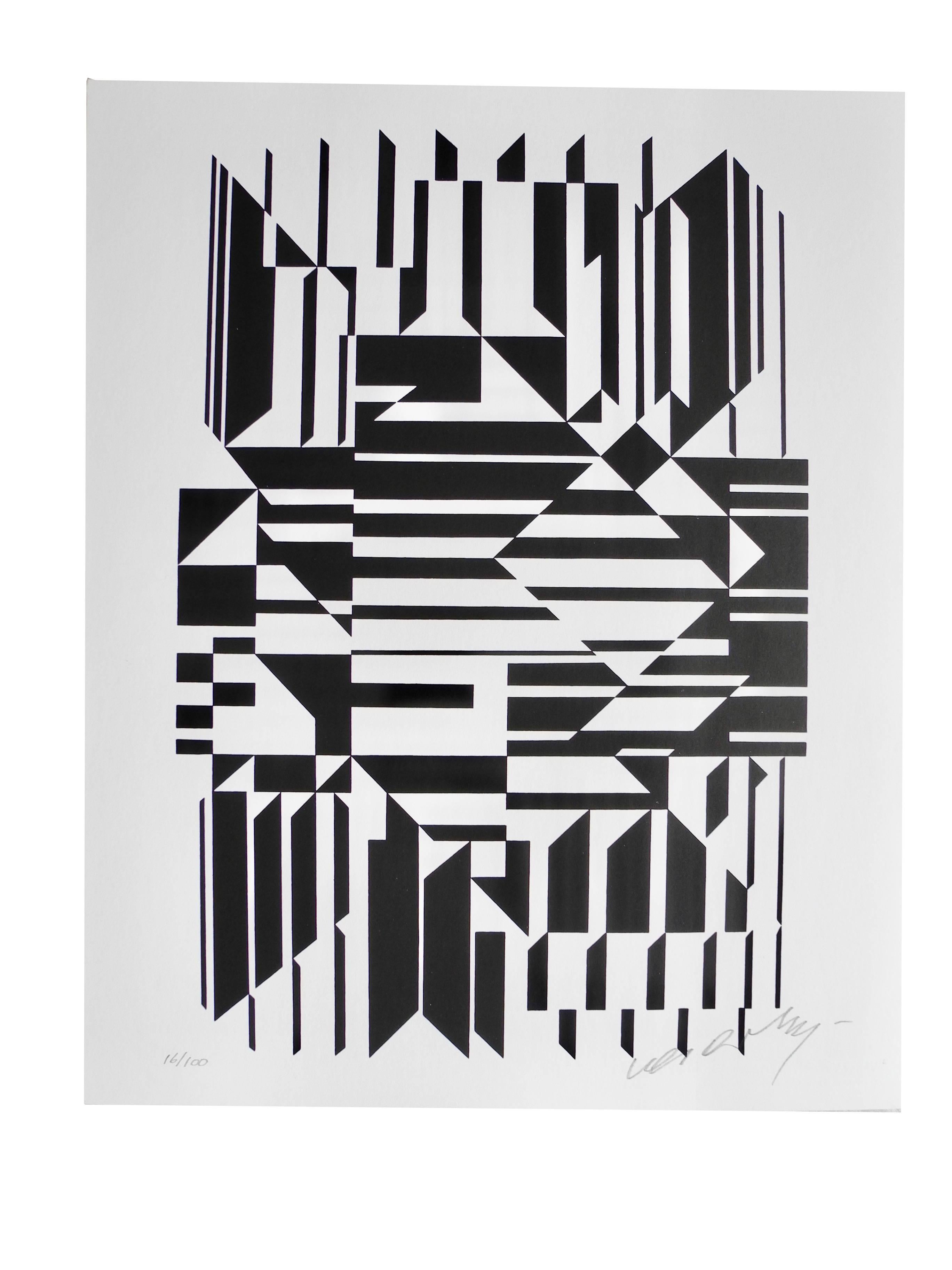 victor vasarely black and white