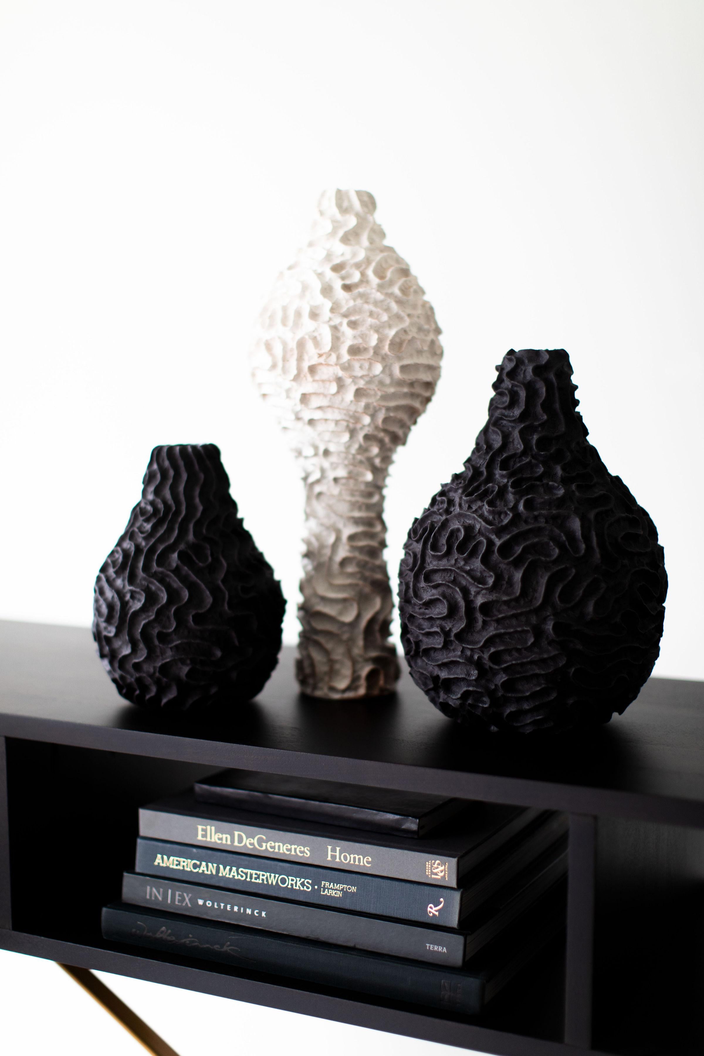 Modern Black and White Vases by Suzy Goodelman for Craft Associates Furniture For Sale 2