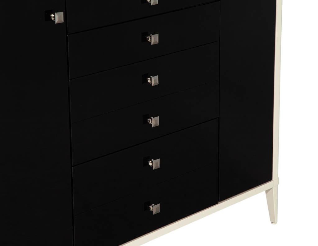Modern Black and White Wardrobe Cabinet Chest 1