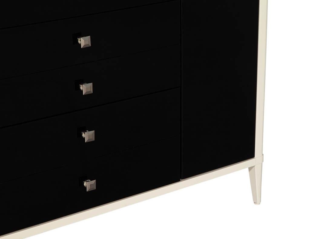 Modern Black and White Wardrobe Cabinet Chest 2