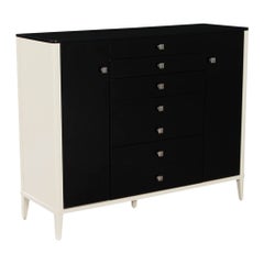 Modern Black and White Wardrobe Cabinet Chest