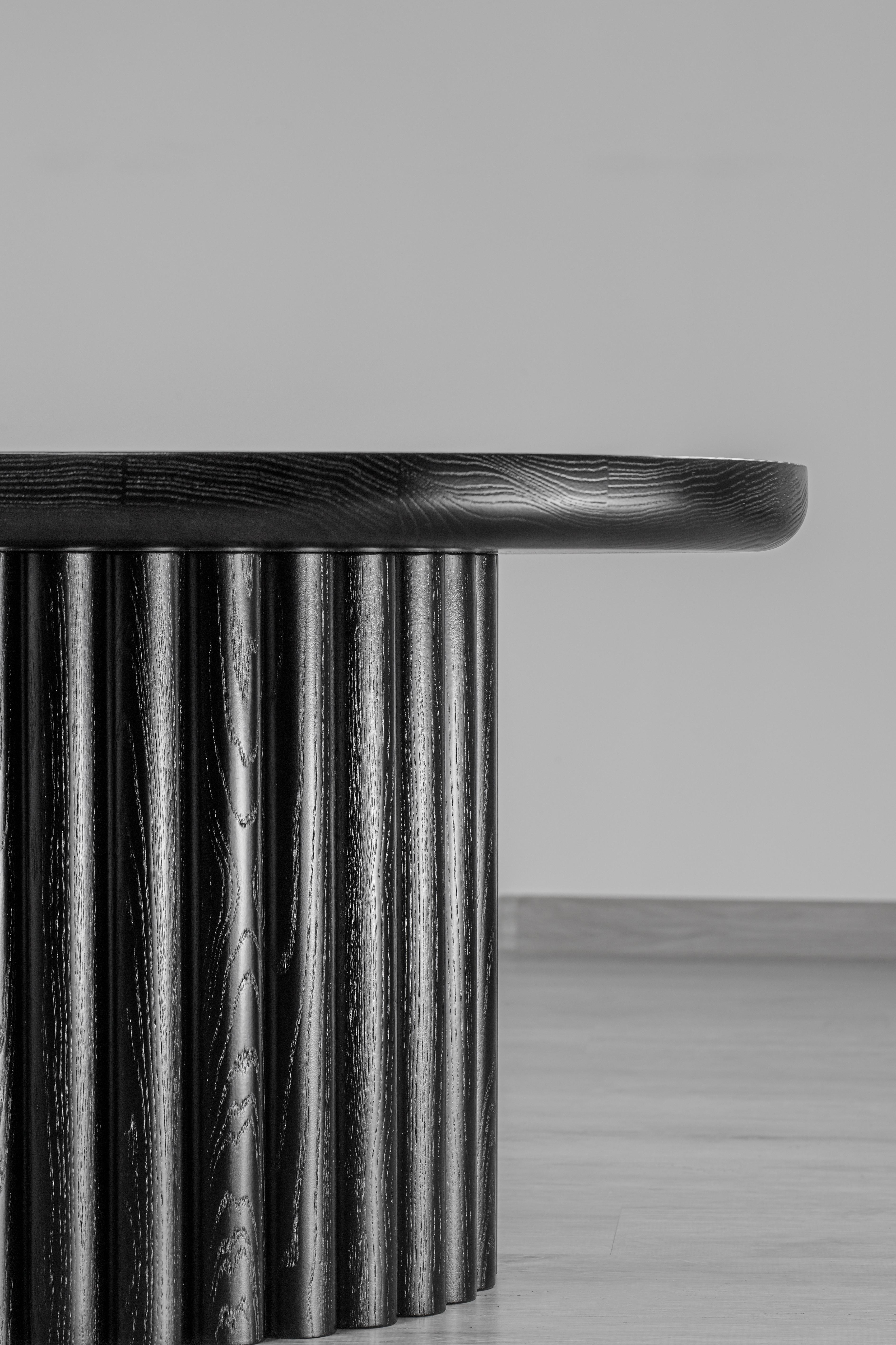 Mid-Century Modern Modern Black Ash Solid Wood Coffee Table For Sale