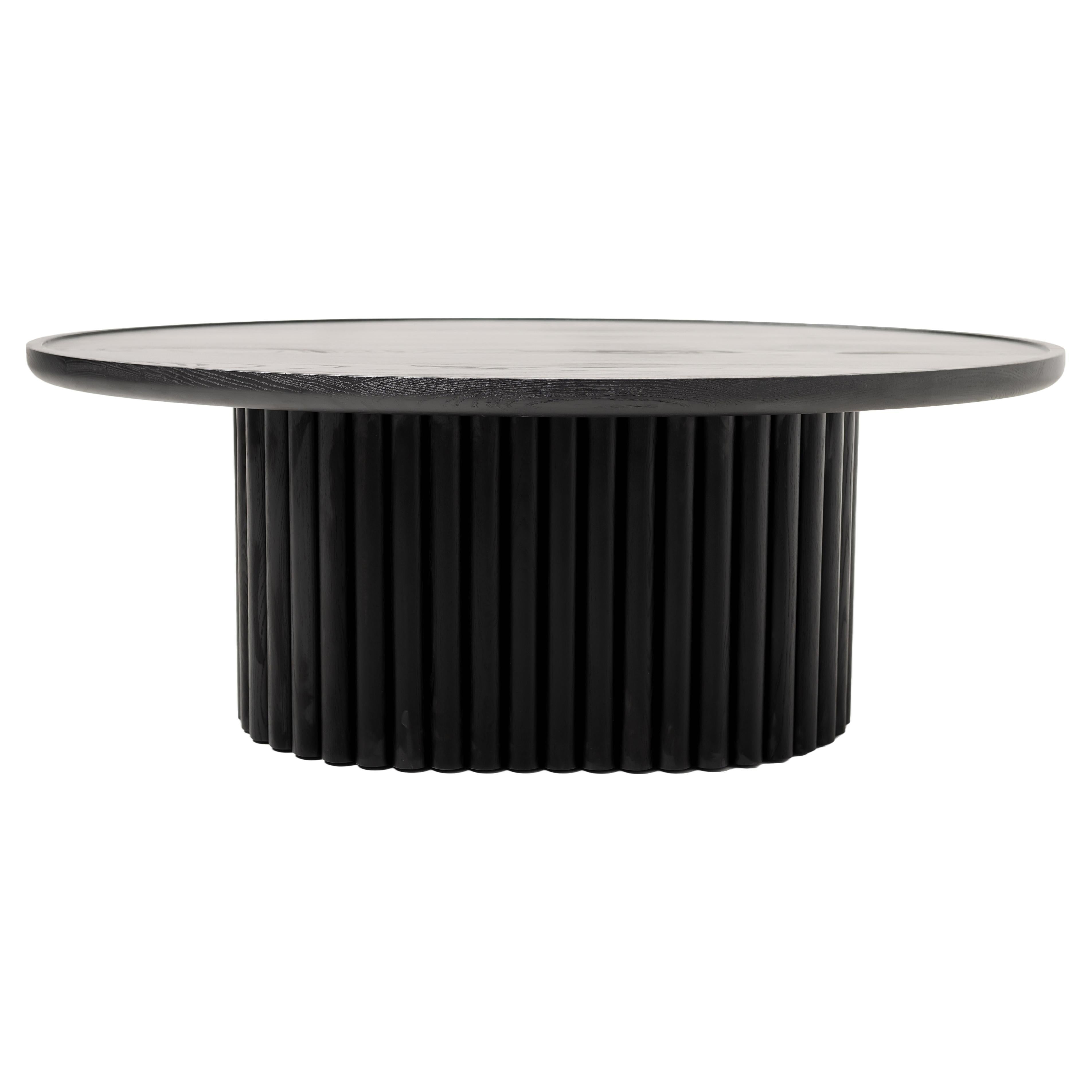Modern Black Ash Solid Wood Coffee Table  For Sale