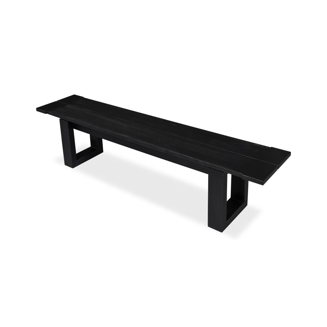 Minimalist Modern Black Bench For Sale