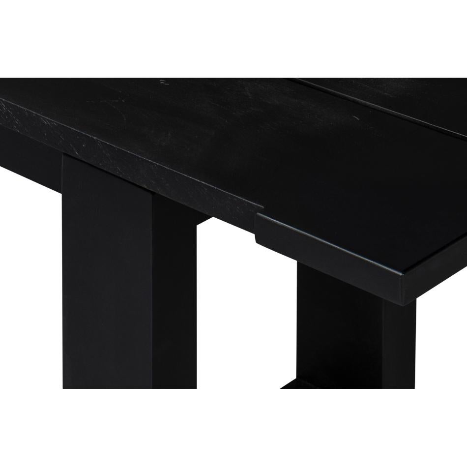 Contemporary Modern Black Bench For Sale