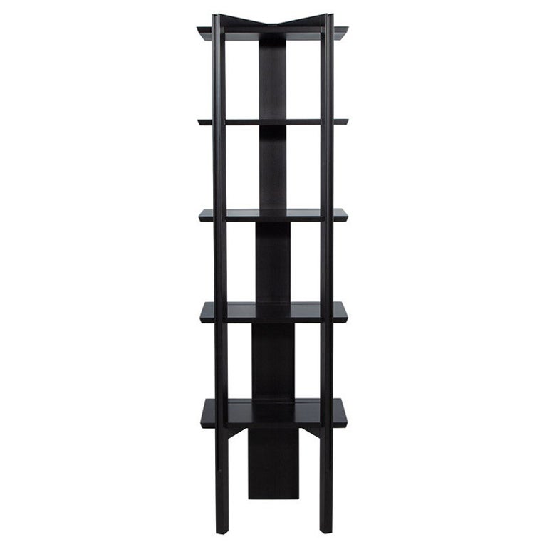 Libreria moderna nera a scaffale