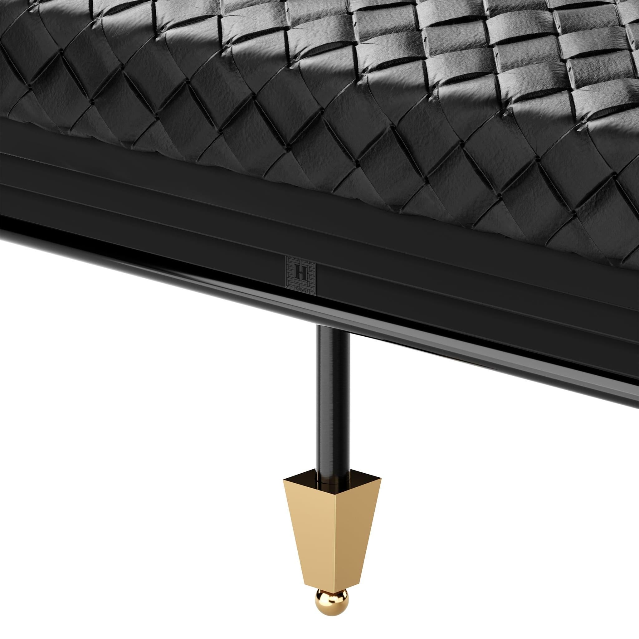 bench with brass legs