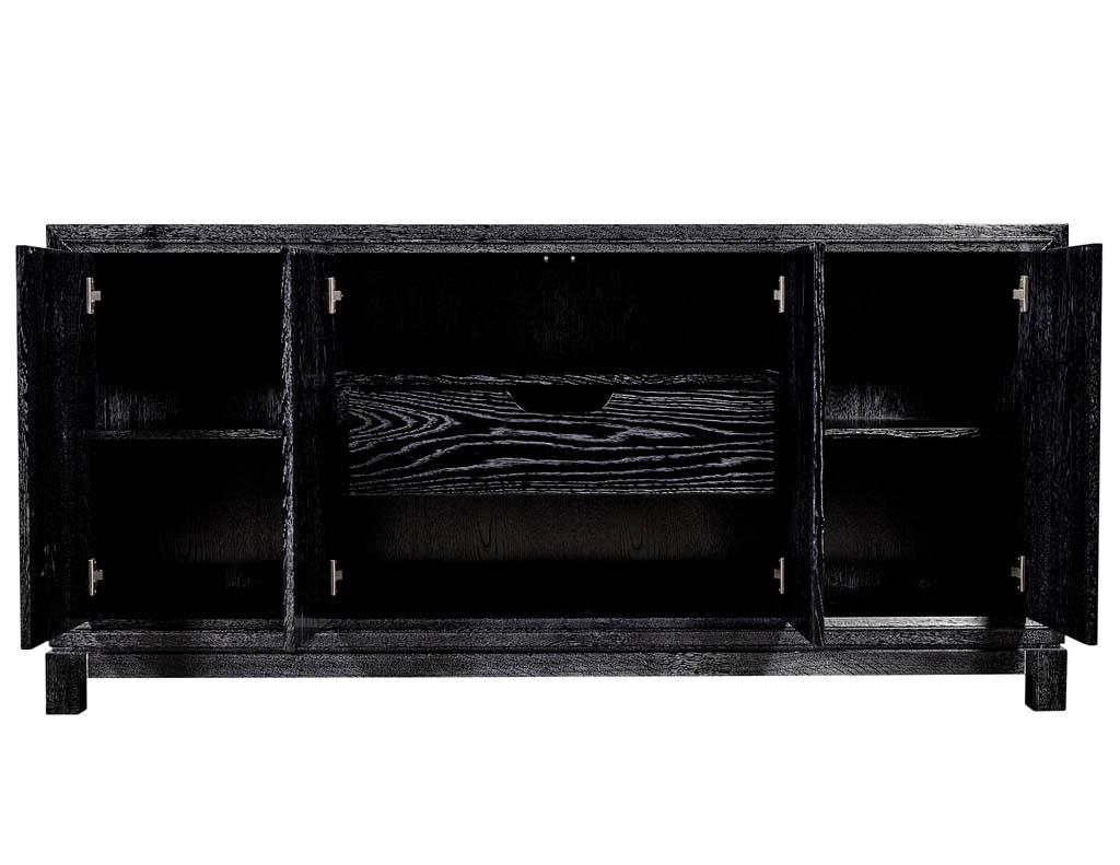 Modern Black Cerused Oak Sideboard Buffet 5