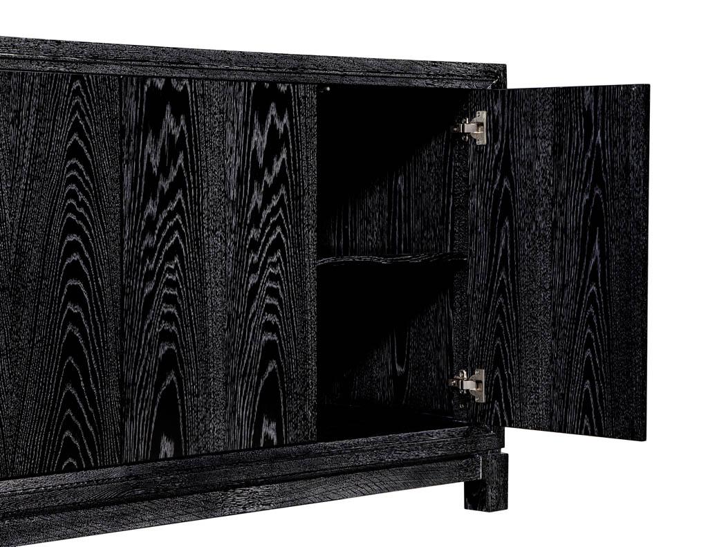 Modern Black Cerused Oak Sideboard Buffet For Sale 5