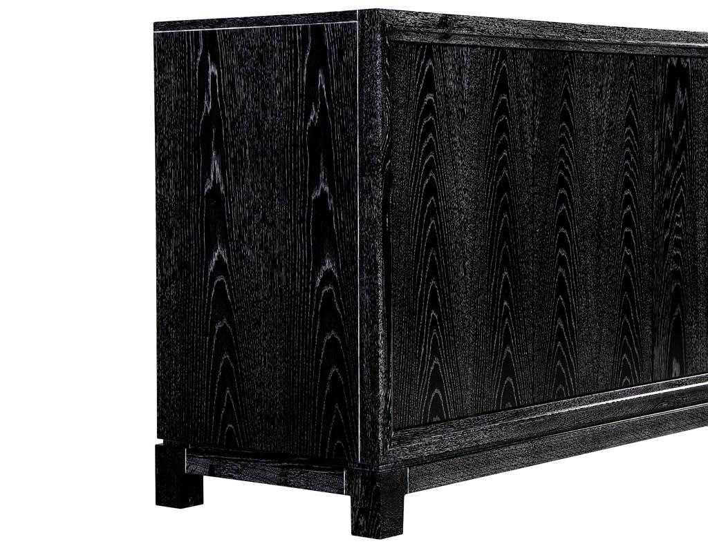 Modern Black Cerused Oak Sideboard Buffet 3