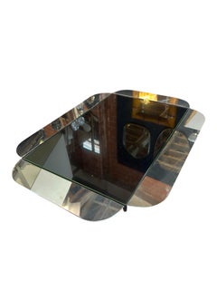 Modernes schwarzes Chromtablett