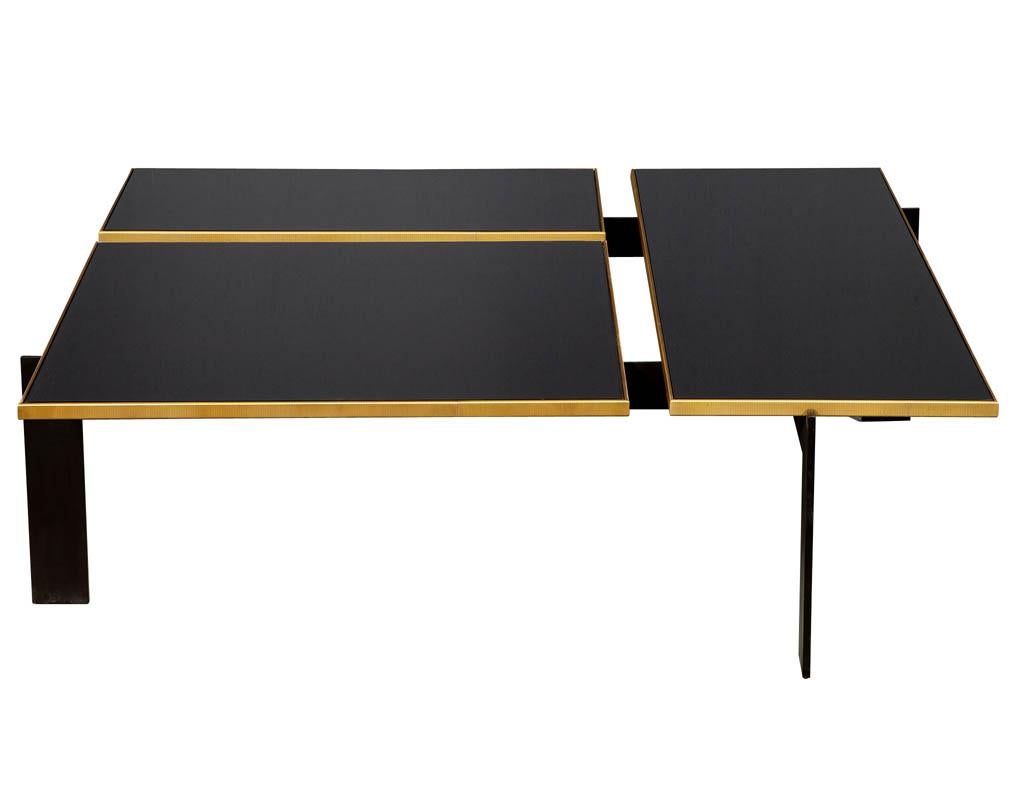 Contemporary Modern Black Cocktail Table by Baker Blade Thomas Pheasant