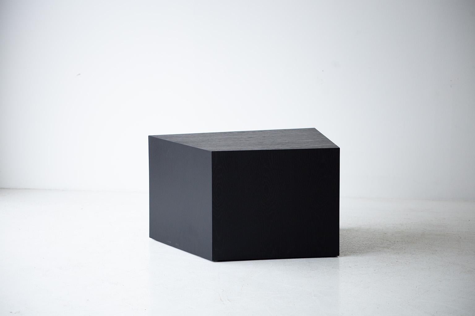 Modern coffee table - The crag tables- 1422

This Modern coffee table - The Crag Tables are made in the heart of Ohio with locally sourced wood. Each table is a hand-made mitered box from white oak veneer and finished with a beautiful matte black