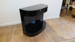 Table Demi Lune noire moderne et moderne