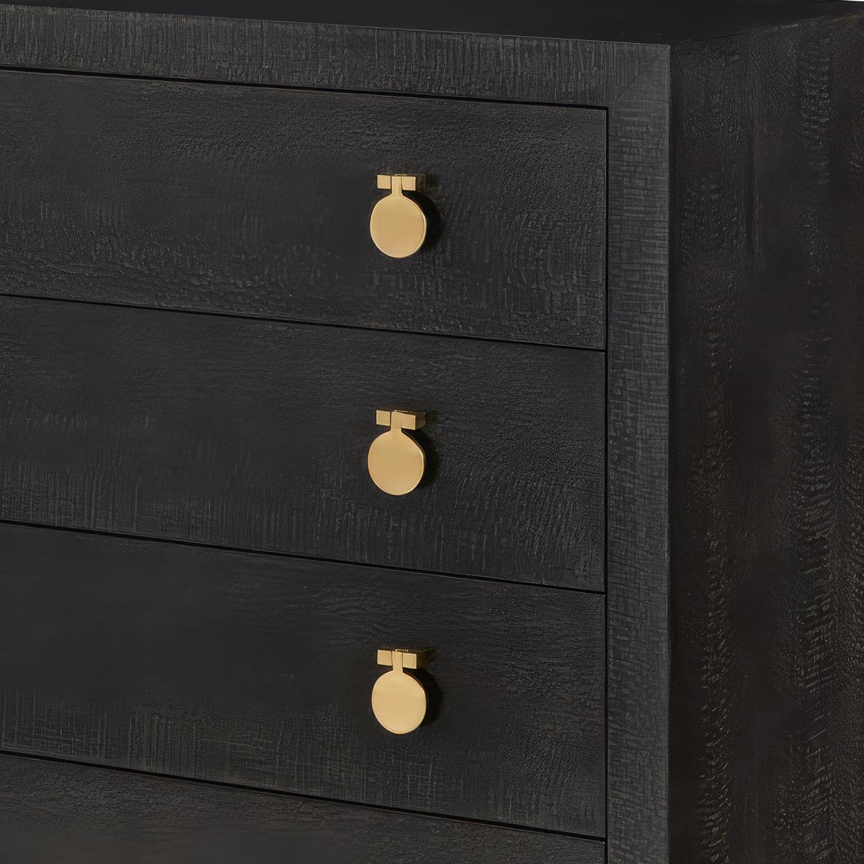 Moderne Commode noire moderne à huit tiroirs en vente