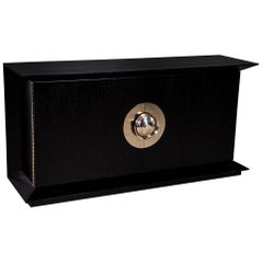 Modern Black Flared Sideboard Buffet