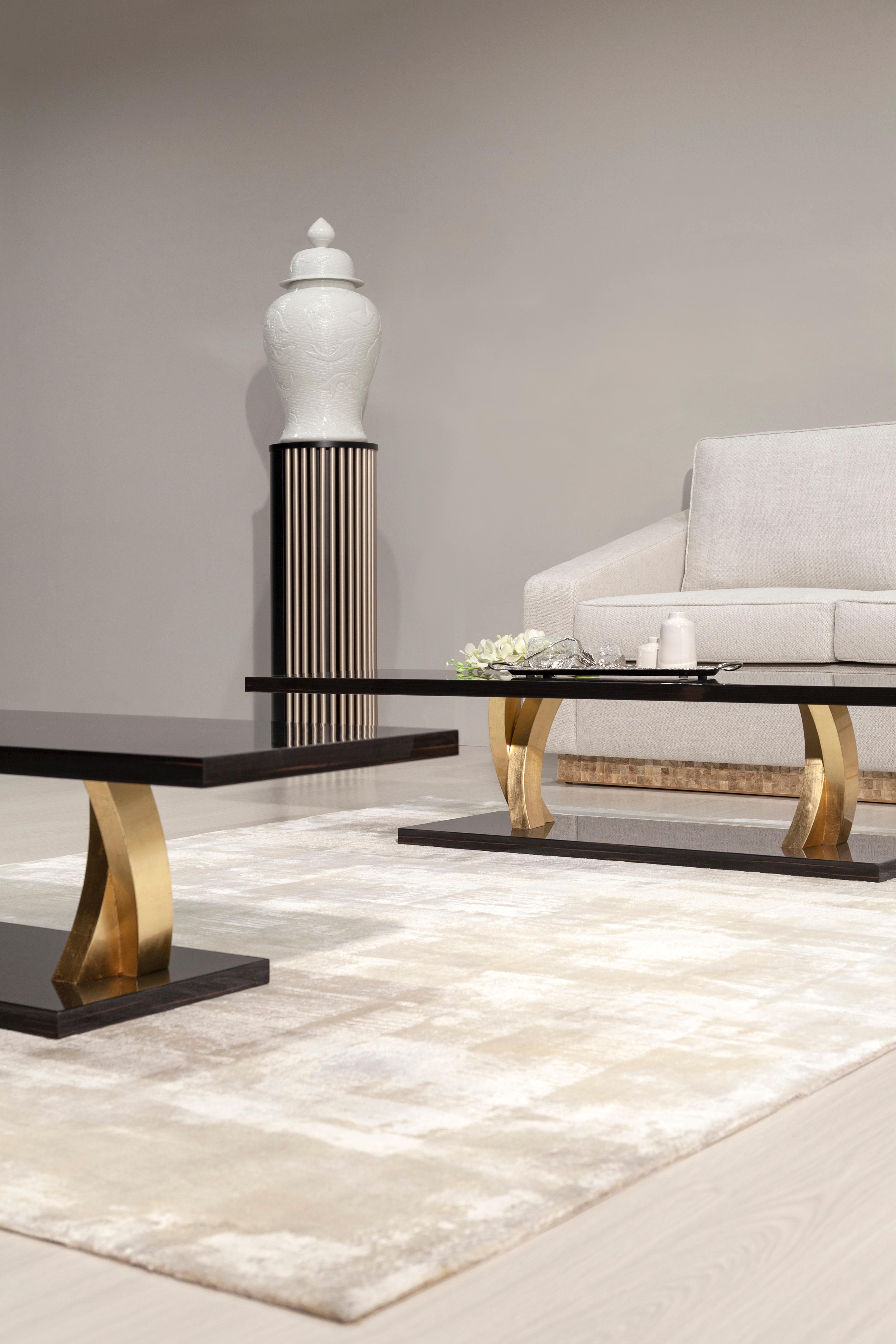 Columna Escultura Pedestal Flauta Negra Moderna Hecha a Mano en Portugal by Greenapple en venta 2