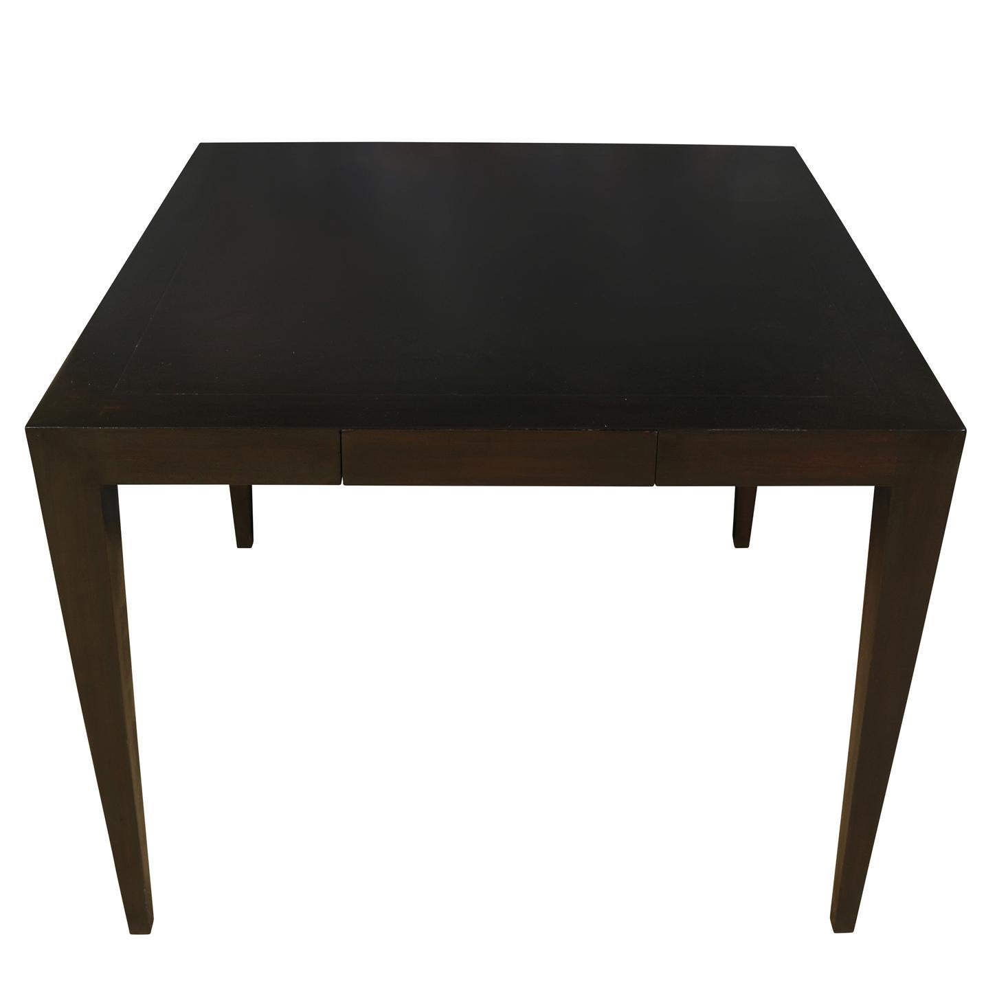 Modern Black Games Table With Drawer In Good Condition In Locust Valley, NY