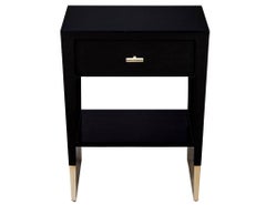 Modern Black Lacquer End Table Rachmaninov by Jacques Garcia Baker