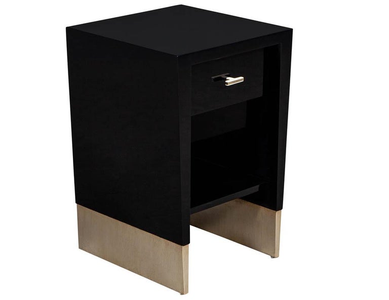 Modern Black Lacquer End Table Rachmaninov by Jacques Garcia Baker at