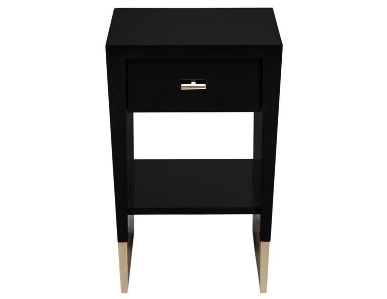Modern Black Lacquer End Table Rachmaninov by Jacques Garcia Baker at
