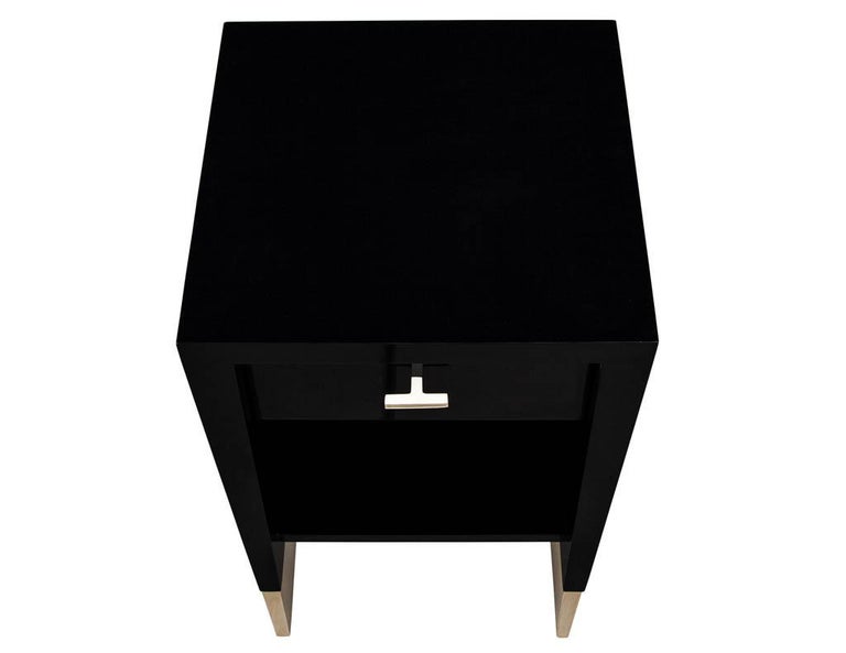 Modern Black Lacquer End Table Rachmaninov by Jacques Garcia Baker at