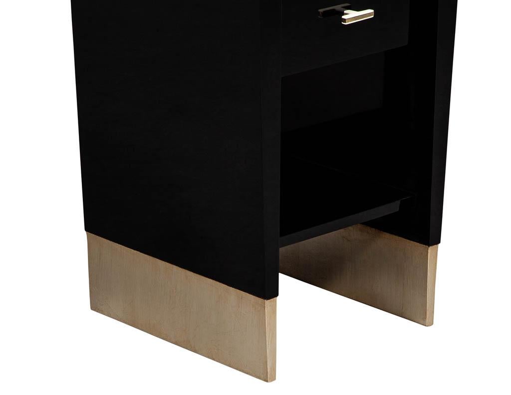 Modern Black Lacquer End Table Rachmaninov by Jacques Garcia Baker 1