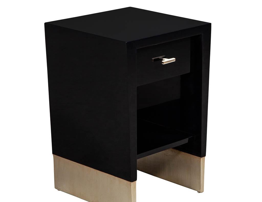 Modern Black Lacquer End Table Rachmaninov by Jacques Garcia Baker 2