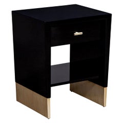 Modern Black Lacquer End Table Rachmaninov by Jacques Garcia Baker