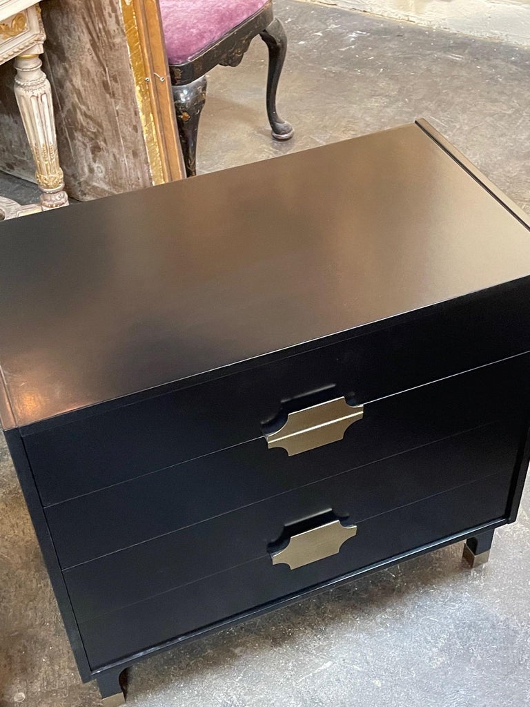 Modern Black Lacquered Bedside Tables from Italy at 1stDibs black lacquer bedside tables