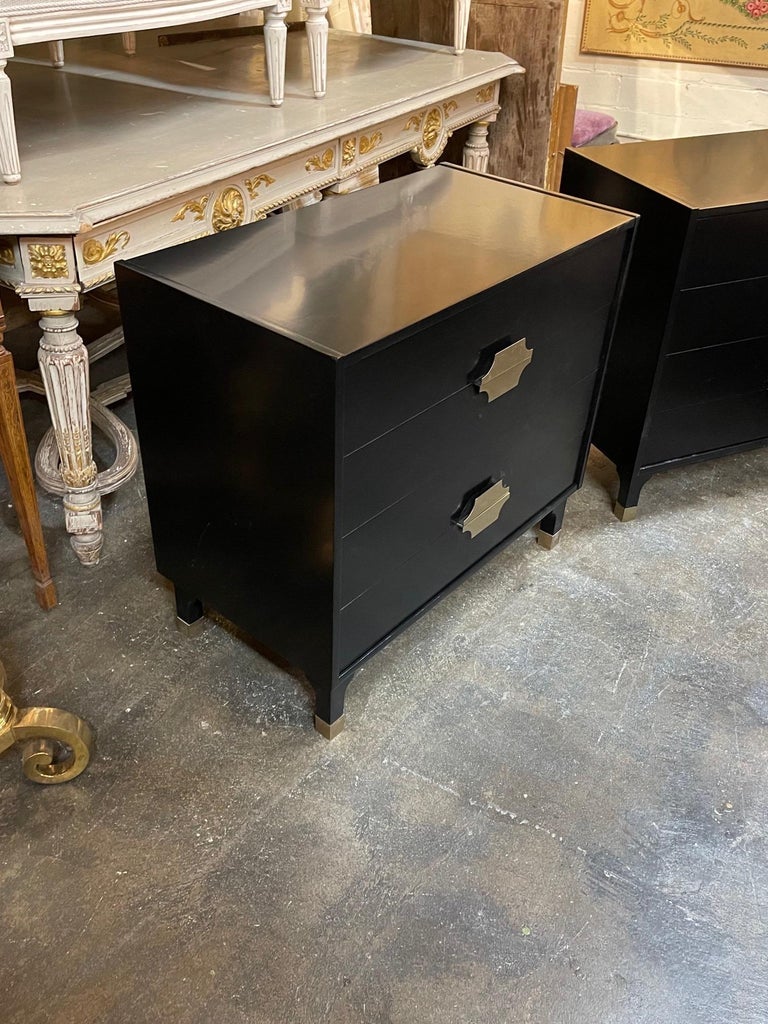 Modern Black Lacquered Bedside Tables from Italy at 1stDibs black lacquer bedside tables