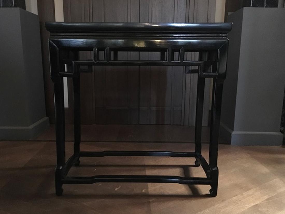 China Export Black Elmwood Rectangular Console Table In New Condition In Brescia, IT