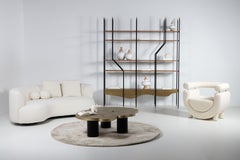 Modern Lage Bookcase, Black, Brass Walnut, Handmade in Portugal by Greenapple