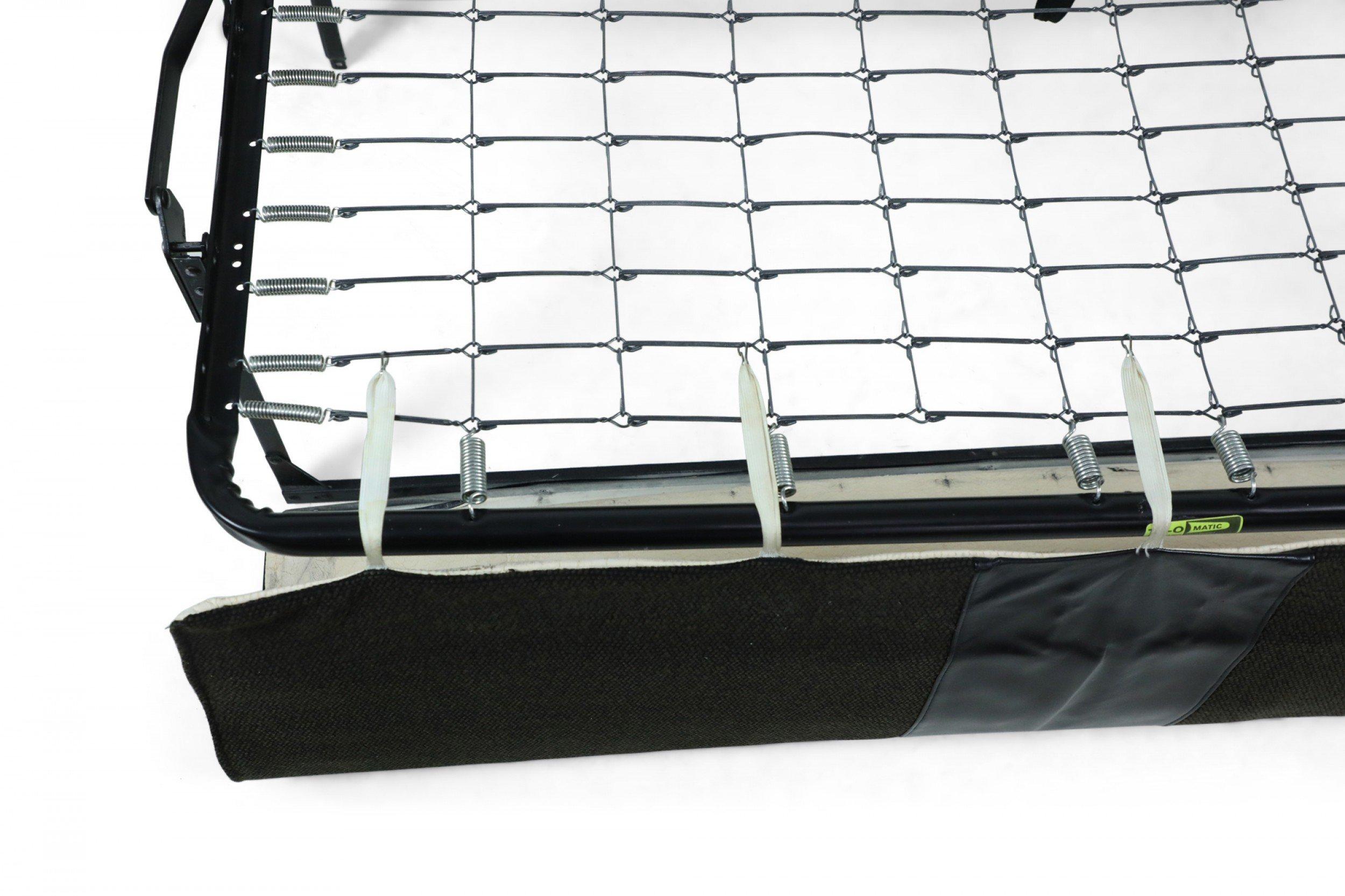 Modernes modernes schwarzes Ledersessel mit kanalisiertem Sofa und ausziehbarem Bett im Angebot 8