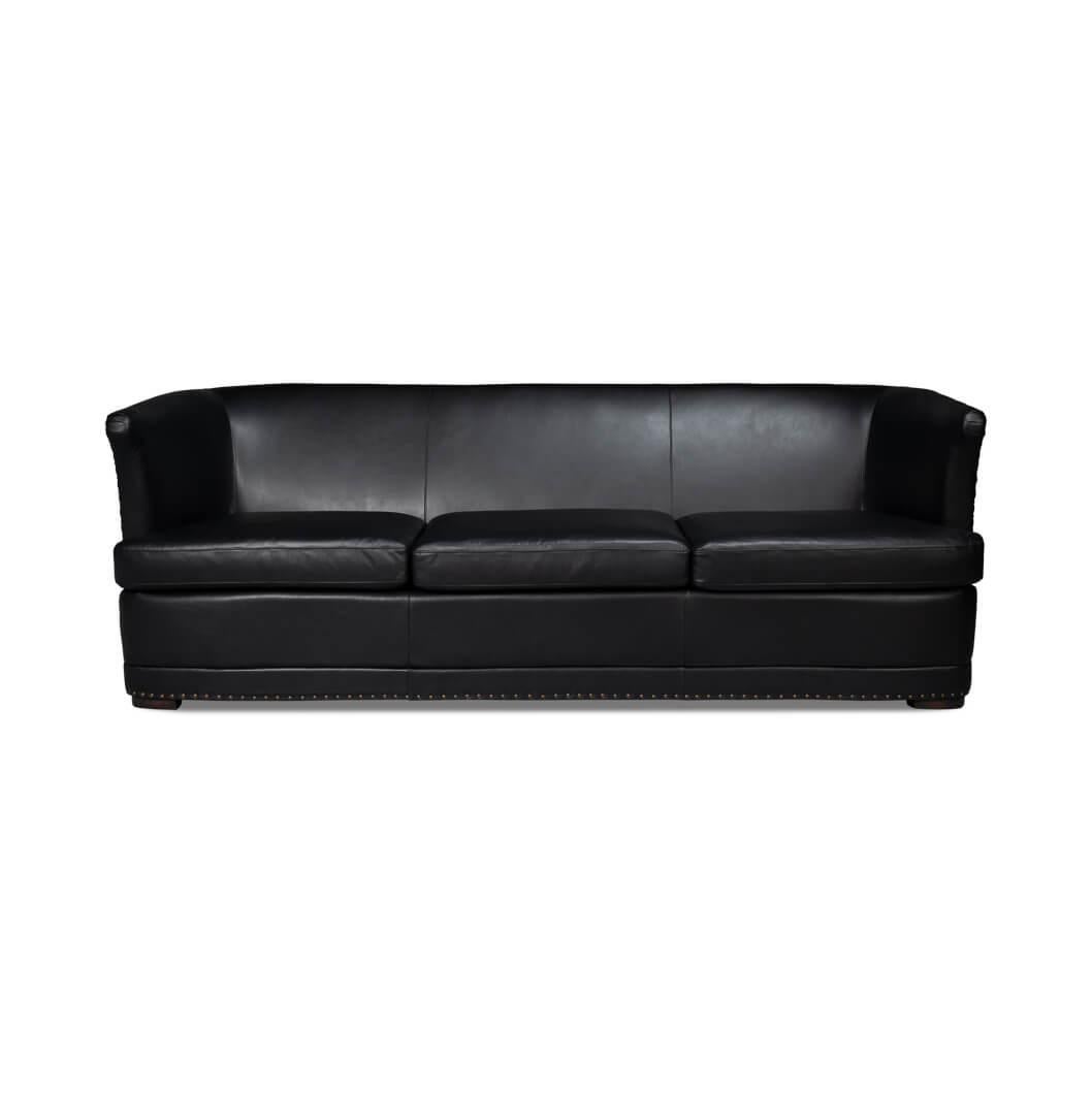 Measuring 90 inches in width, 37 inches in depth, and 32 inches in height, this sofa is meticulously designed to fit seamlessly into your living space. The 17-inch high seat and 22-inch deep seat provide optimal comfort.
It is upholstered in Onyx