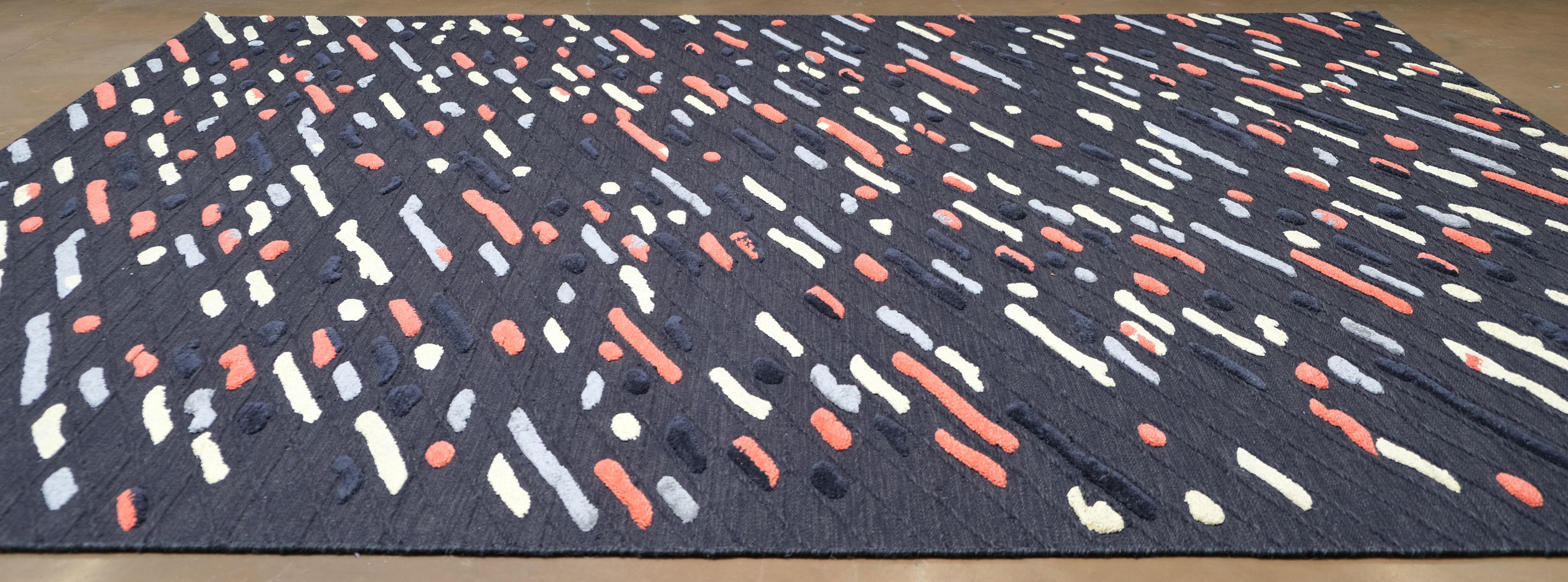 Asiatico Tappeto Modern Color Multi-Color Mid Century 9'x12' in vendita