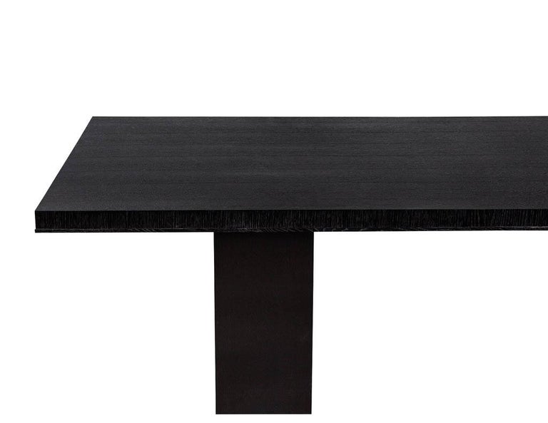 Modern Black Oak Dining Table at 1stDibs