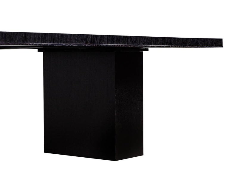 Modern Black Oak Dining Table at 1stDibs