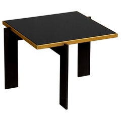 Modern Black Side Table by Baker Blade Thomas Pheasant