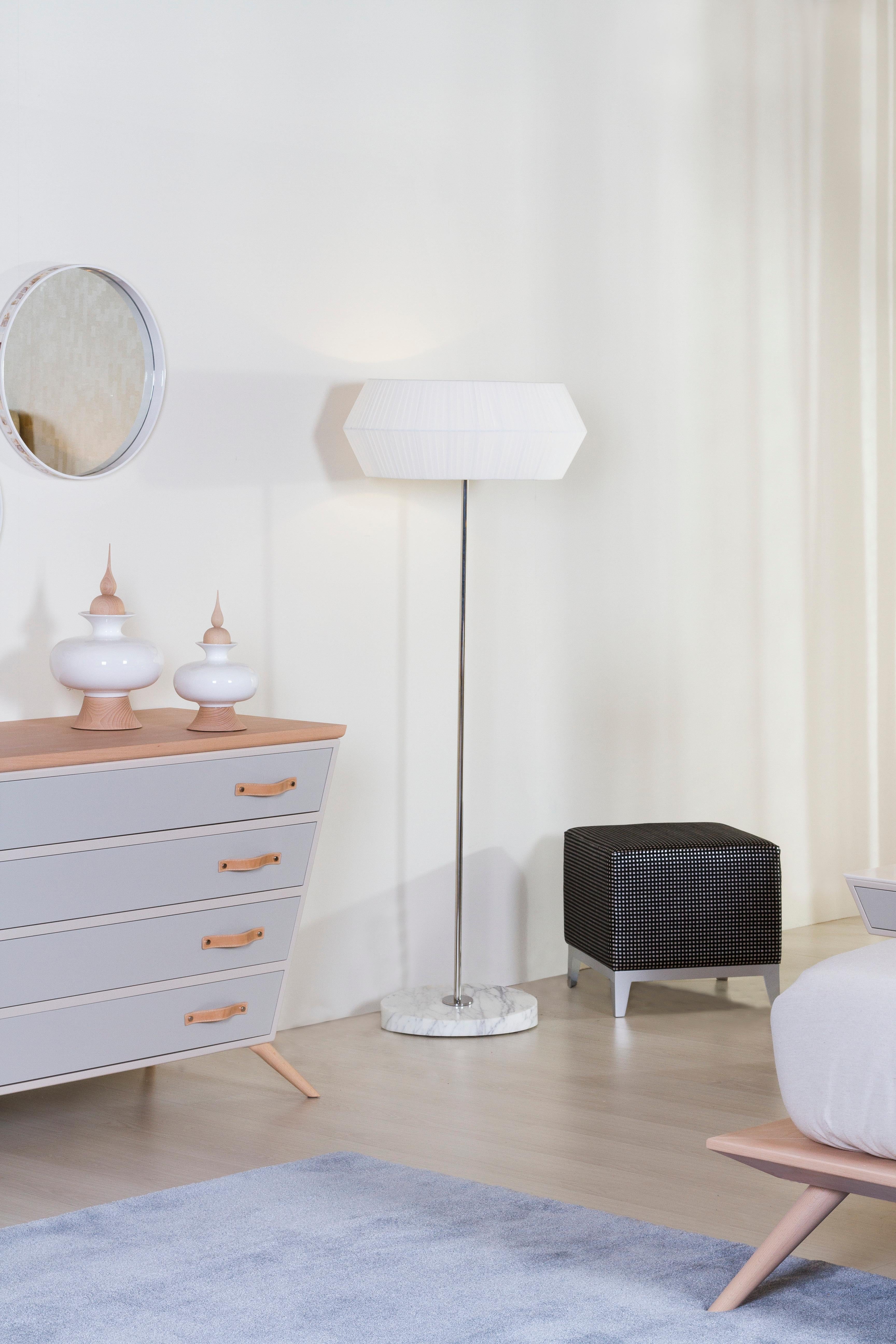 Modern Black Sublime Floor Lamp, Marble, Handmade in Portugal by Greenapple For Sale 2