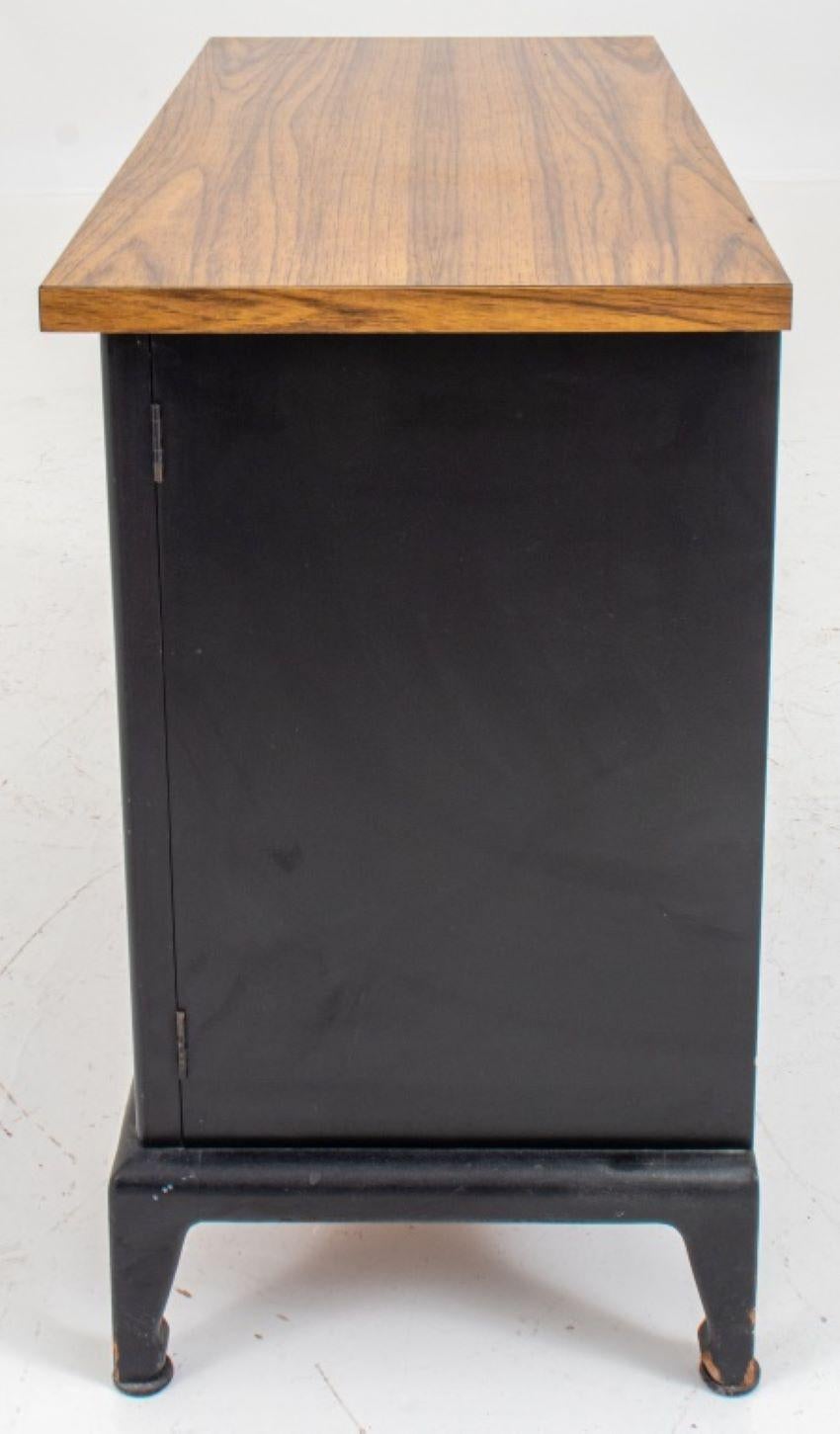 Wood Modern Black Two-Door Cabinet