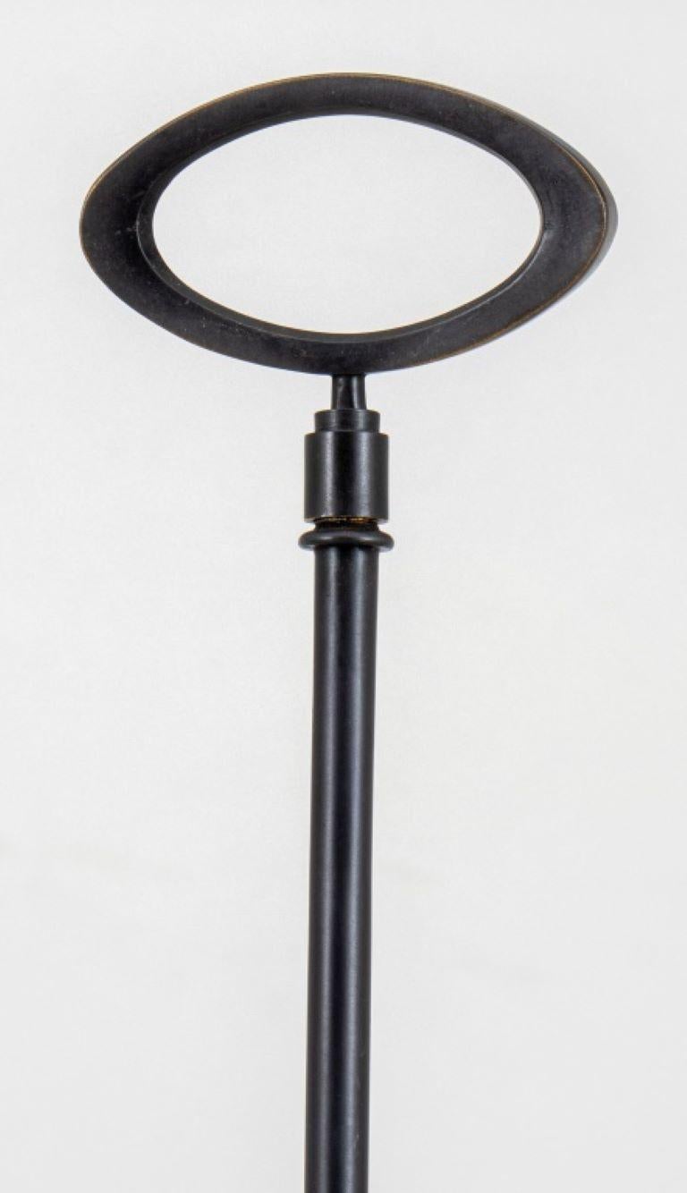 Modern Black Two-Light Tripod Floor Lamp In Good Condition For Sale In New York, NY