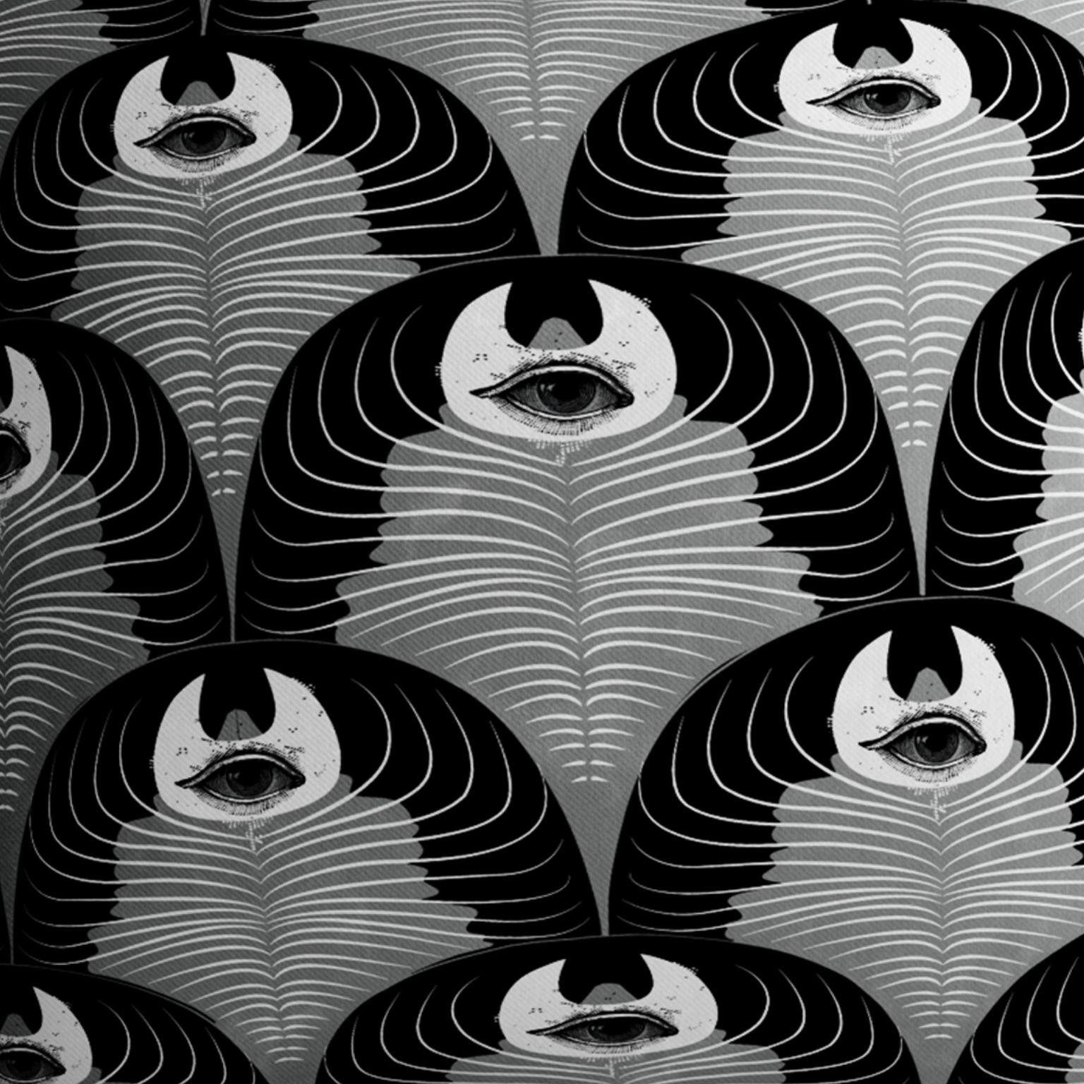 Portuguese Modern Black & White Cushion, Zebra Pattern Velvet Pillow Black Leather Fringes