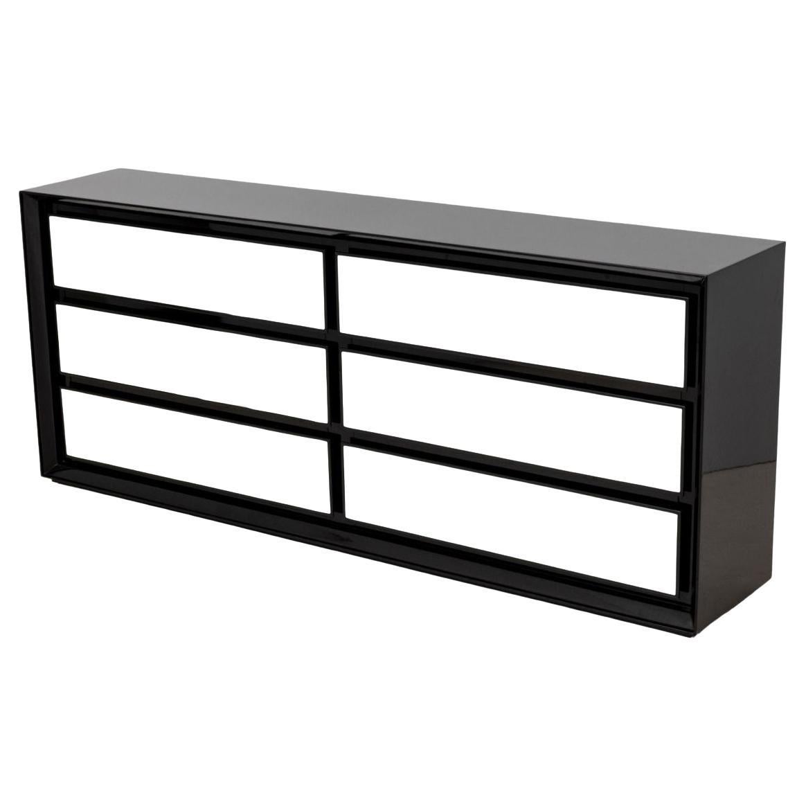 Comò moderno laccato bianco e nero