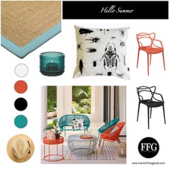 Modern Black/White Monochromatic Insect Image Cotton Pillow made in South Africa