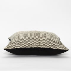 Modern Black & White Zig Zag Decorative Pillow by MOGUL