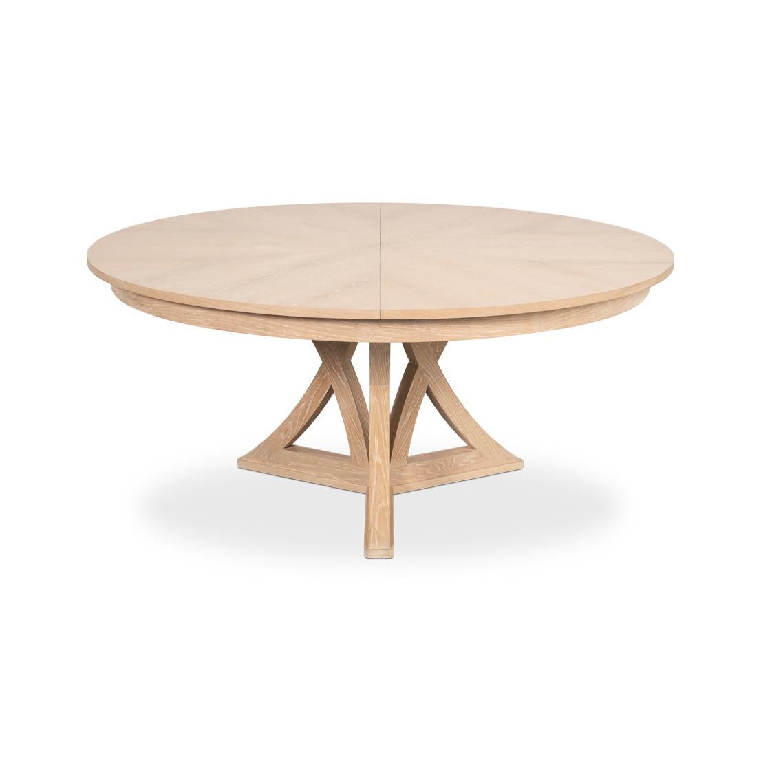 Modern Bleached Oak Dining Table - 70