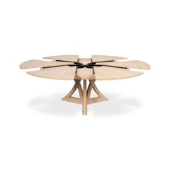 Modern Bleached Oak Dining Table - 70"
