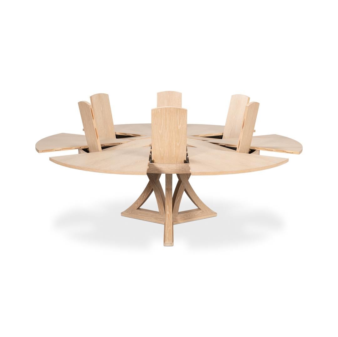 Rustic Modern Bleached Oak Dining Table - 70