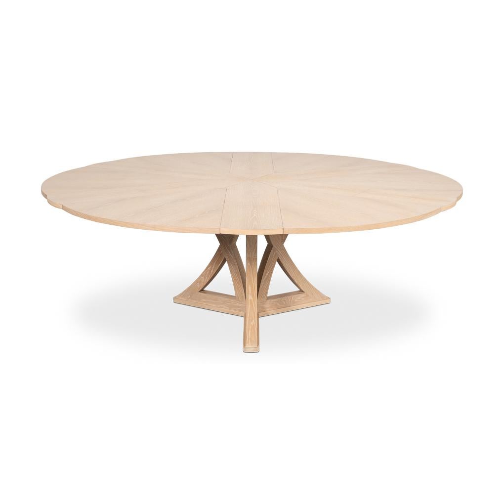 Modern Bleached Oak Dining Table - 70